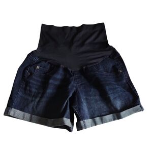 Aglow Size 6 Maternity Boyfriend Jean Shorts